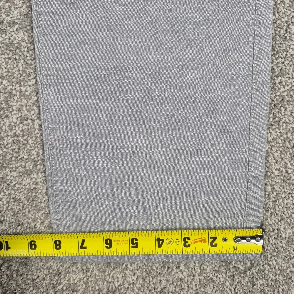 Banana Republic Kentfield Pant Men 34x34 Gray Linen Cotton Blend